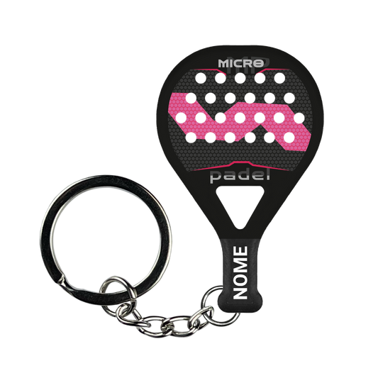 CARBON FUCSIA - Portachiavi padel personalizzato