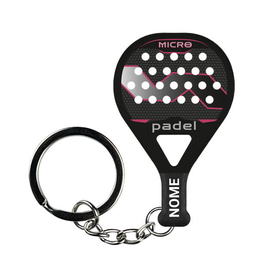 CARBON FUCSIA/BLACK - Portachiavi padel personalizzato