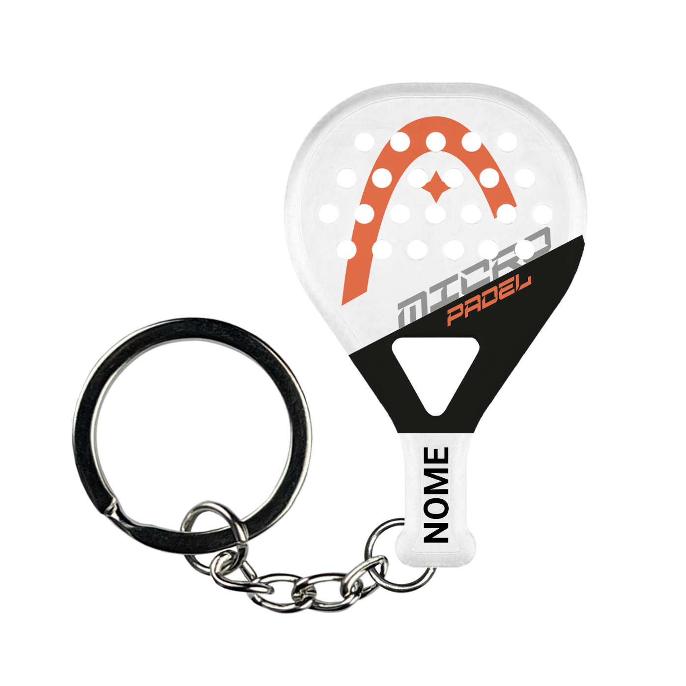 DELTA MOTION - BIANCO - Portachiavi padel personalizzato