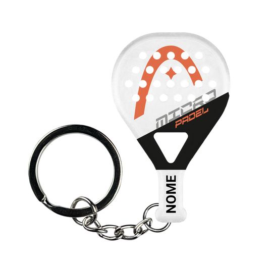 DELTA MOTION - BIANCO - Portachiavi padel personalizzato