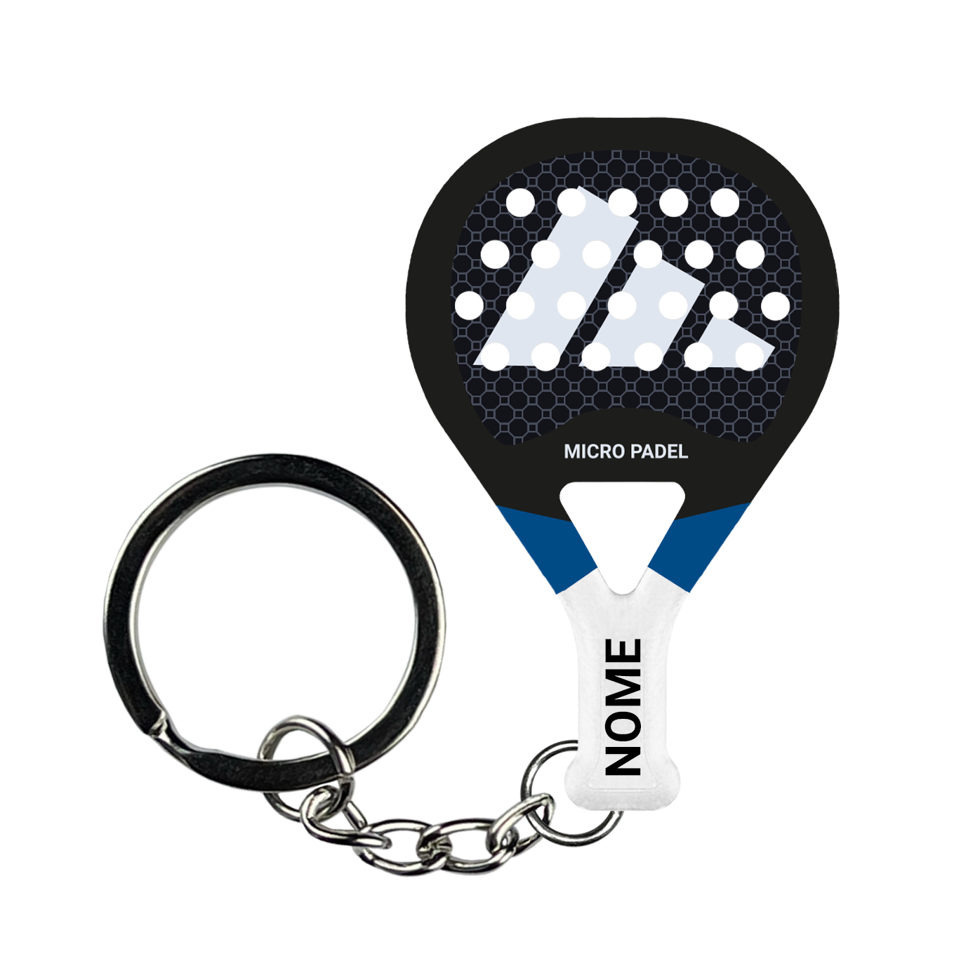 METALBONE 3.2 - BLU/BIANCO - Portachiavi padel personalizzato