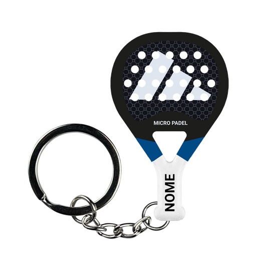 METALBONE 3.2 - BLU/BIANCO - Portachiavi padel personalizzato