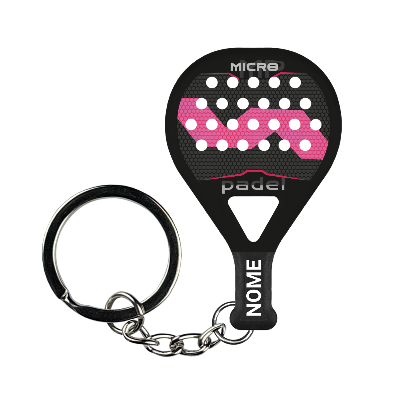 CARBON FUCSIA - Portachiavi padel personalizzato