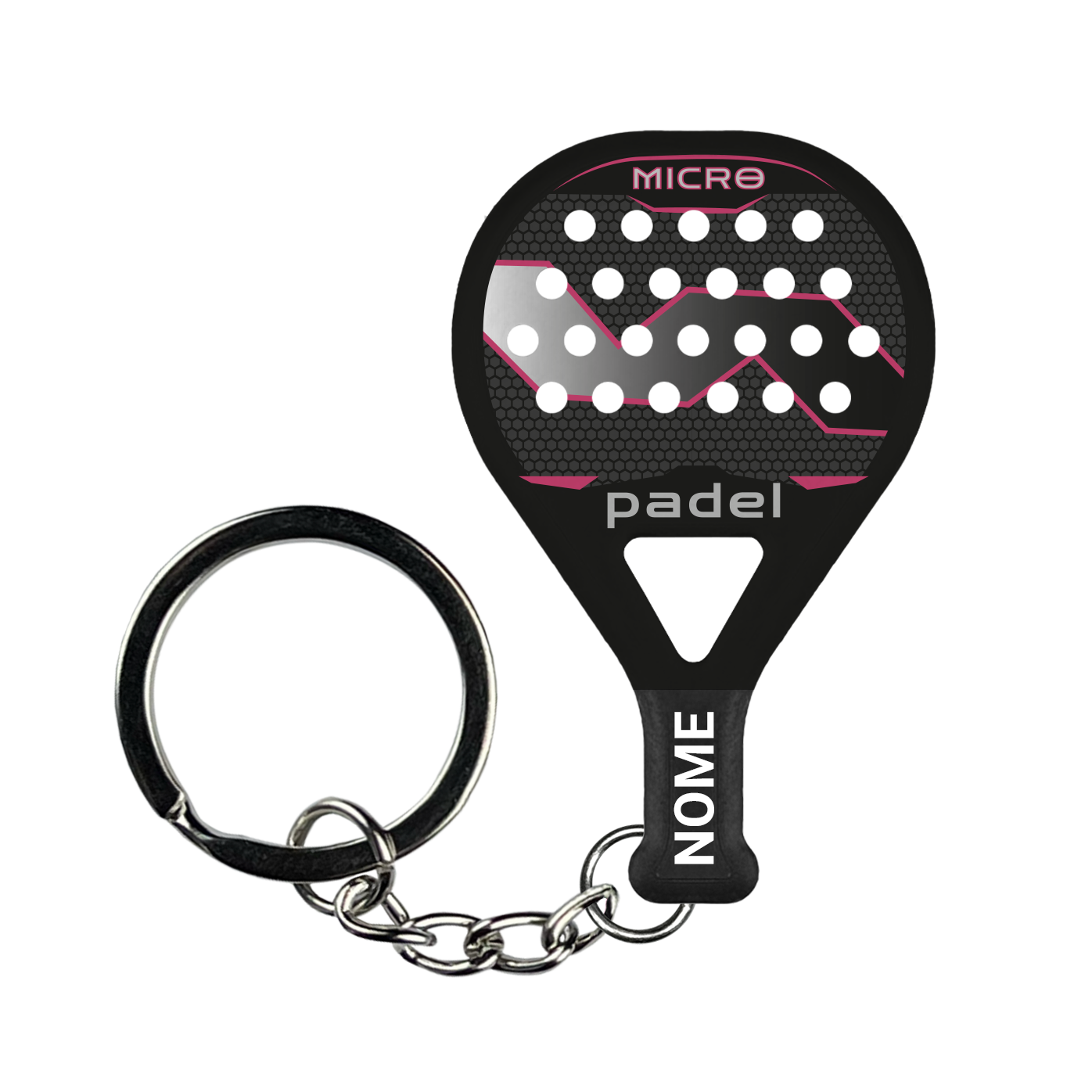 CARBON FUCSIA/BLACK - Portachiavi padel personalizzato