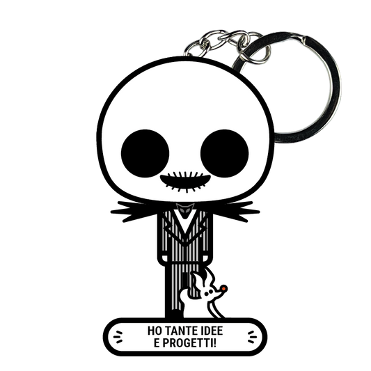 portachiavi smart, micro me, biglietto da visita digitale, nightmare before christmas, jack skeletron