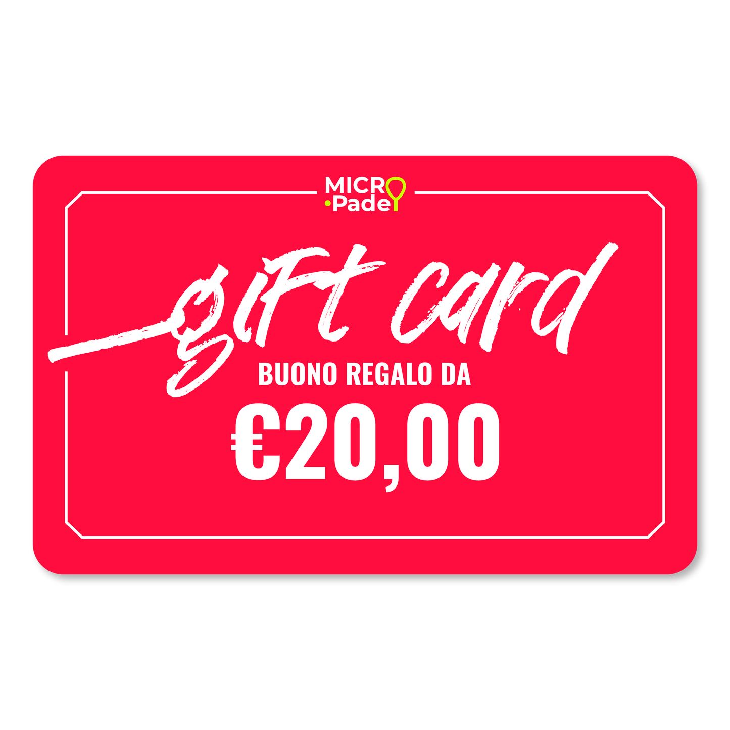 Micro Padel Gift Card Digitale